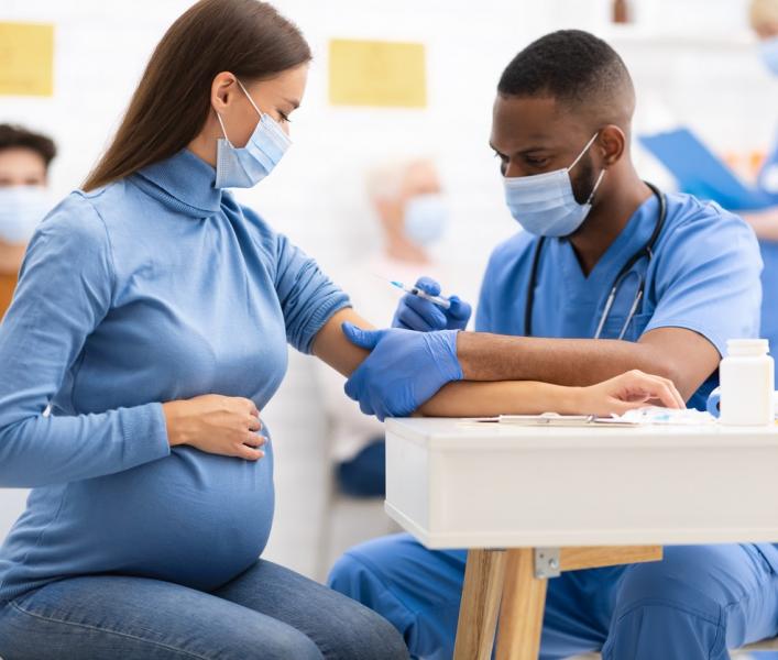 pregnant woman being tested