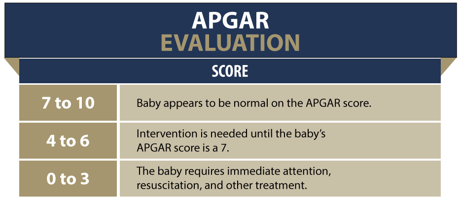 APGAR evaluation