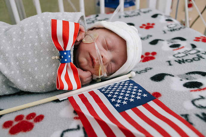 Patriotic NICU Baby