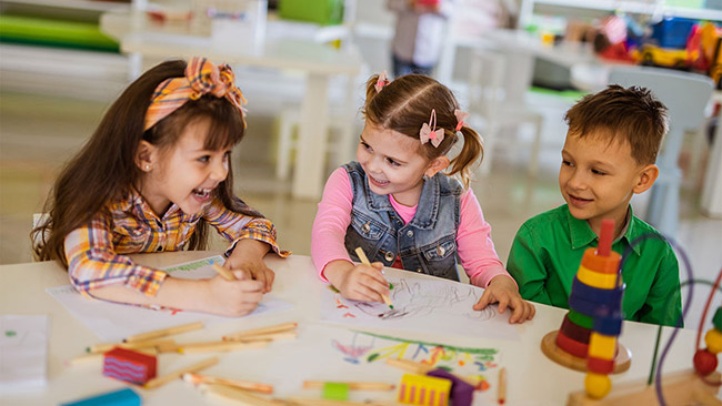 kids socializing in school