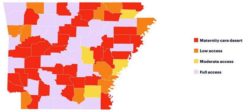 Maternal Care Deserts in Arkansas