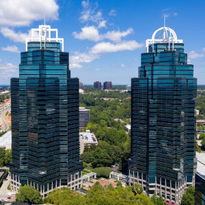 King and Queen Buildings in Sandy Springs, Georgia