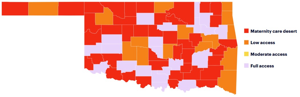 Maternal Care Deserts in Oklahoma