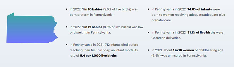 Pennsylvania childbirth statistics