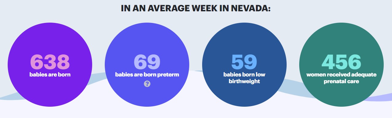Nevada Premature birth rate